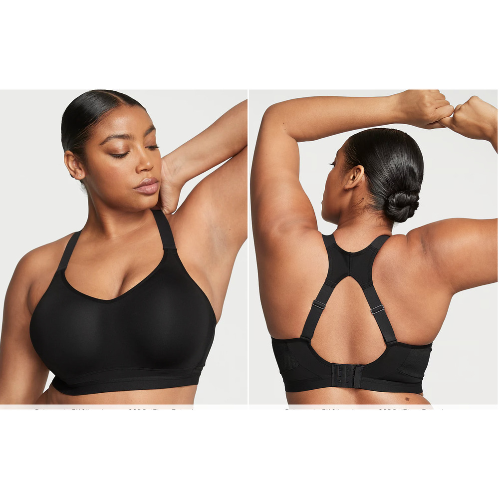 Victorias Secret Incredible Plunge Sports Bra Womens 38DD Black New Athletic